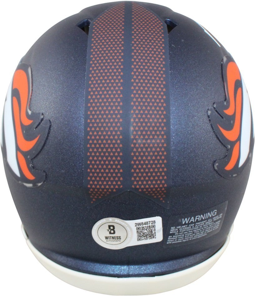 Troy Franklin Denver Broncos Autographed Mini Helmet