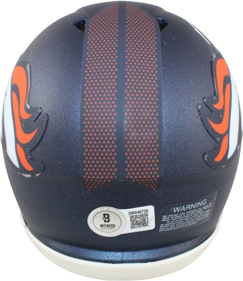 Troy Franklin Denver Broncos Autographed Mini Helmet