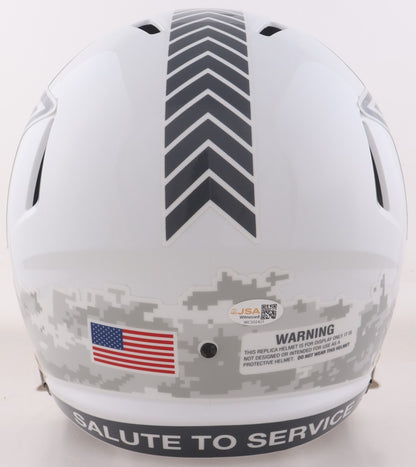 George Pickens Signed Dallas Cowboys Salute to Service Full Size Helmet