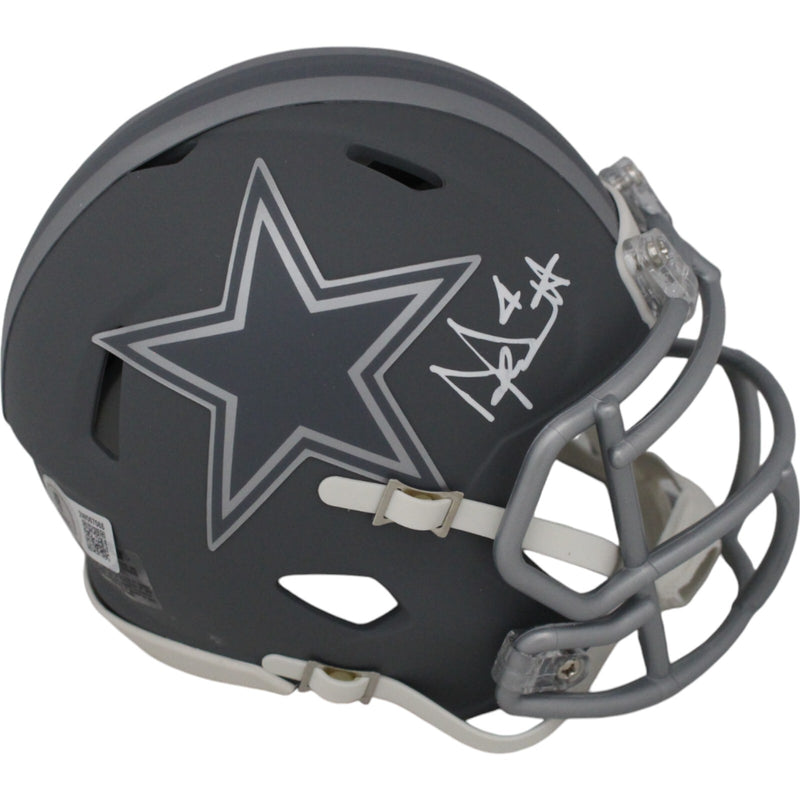 Dak Prescott Dallas Cowboys Autographed Slate Mini Helmet