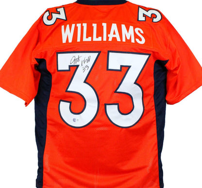 Javonte Williams Signed Denver Broncos Custom Orange Jersey