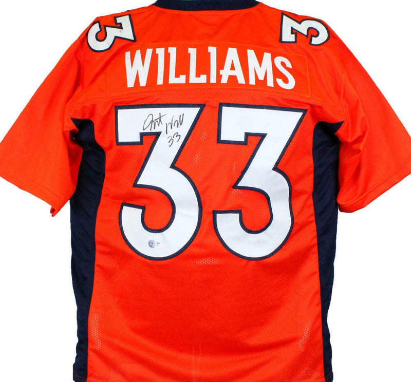 Javonte Williams Signed Denver Broncos Custom Orange Jersey