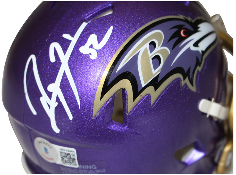Ray Lewis Baltimore Ravens Signed Riddell Flash Alternate Mini Helmet