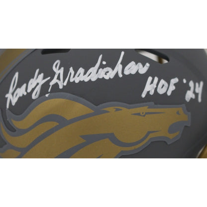 Randy Gradishar Denver Broncos Autographed Slate Mini Helmet (HOF 24)