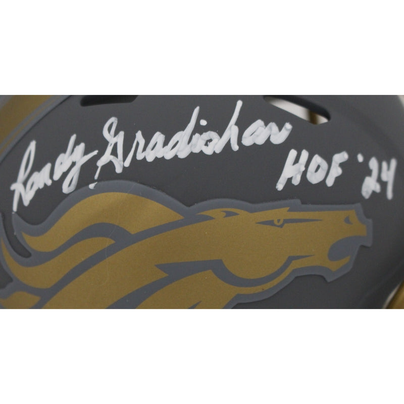 Randy Gradishar Denver Broncos Autographed Slate Mini Helmet (HOF 24)