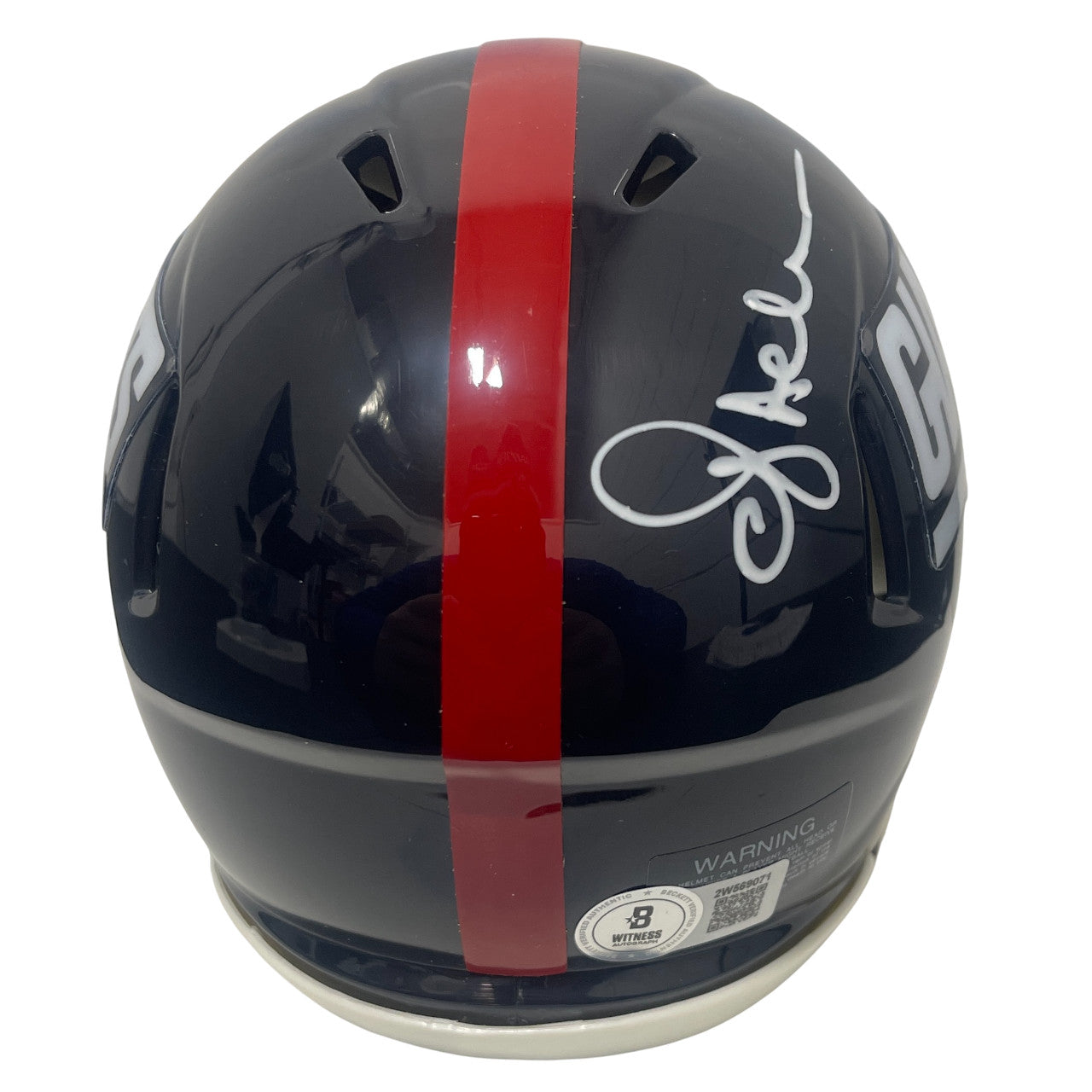 Ottis Anderson New York Giants Signed Throwback Mini Helmet Beckett BAS