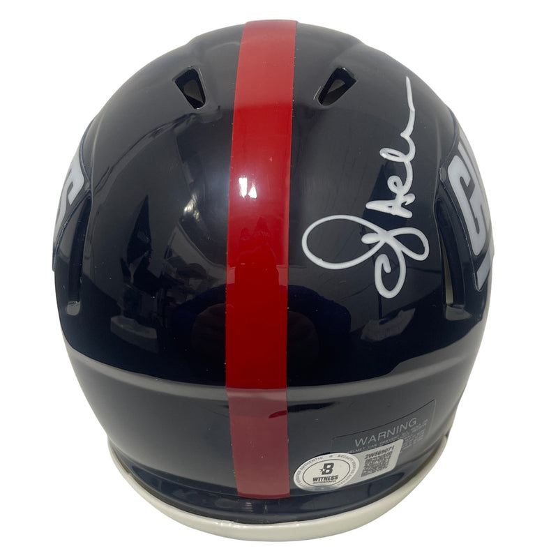 Ottis Anderson New York Giants Signed Throwback Mini Helmet Beckett BAS