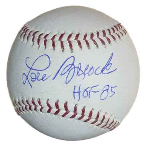 Lou Brock Autographed St. Louis Cardinals Official MLB Baseball (HOF 85)