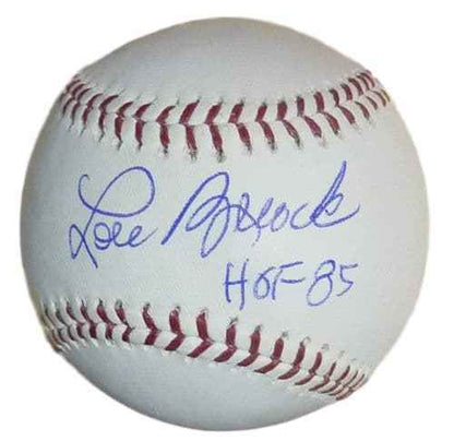 Lou Brock Autographed St. Louis Cardinals Official MLB Baseball (HOF 85)