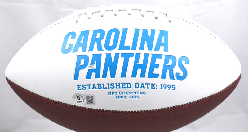 Ja'Tavion Sanders Autographed Carolina Panthers Logo Football