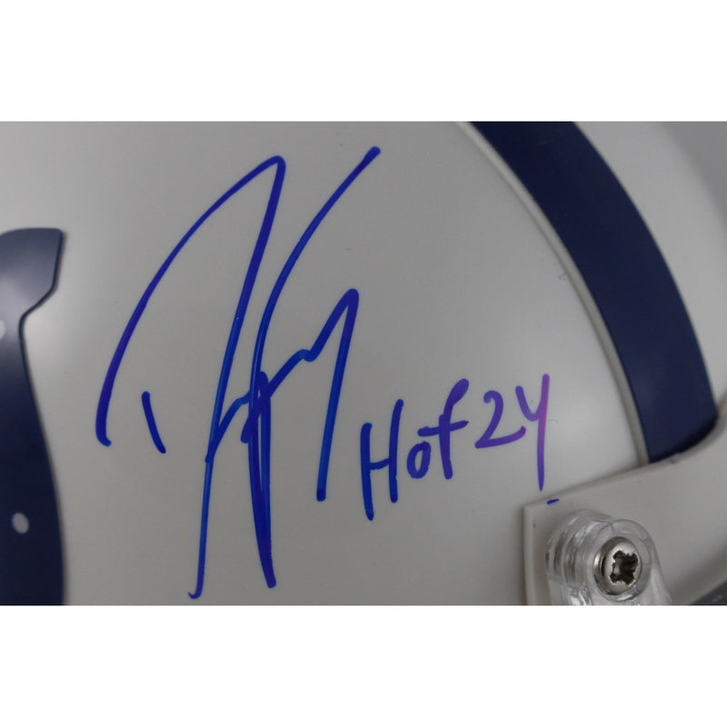 Dwight Freeney Indianapolis Colts Signed VSR4 Mini Helmet HOF