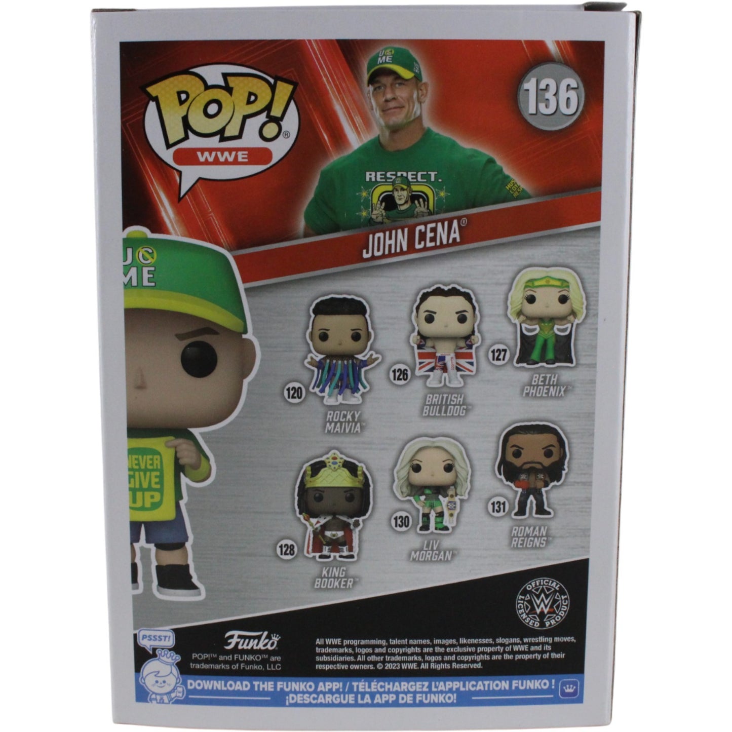 John Cena Autographed WWE Funko Pop! #136