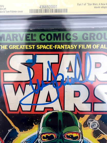 Mark Hamill Signed Marvel Star Wars #1 1977 Newsstand CGC 6.5 Comic