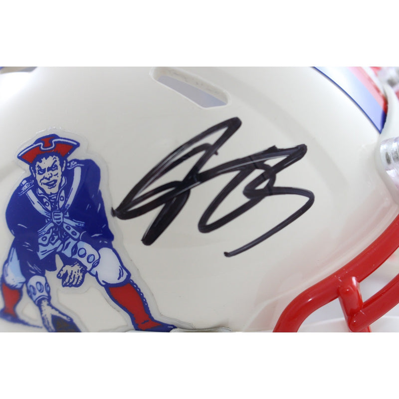 AJ Brown Signed New England Patriots Retro Mini Helmet