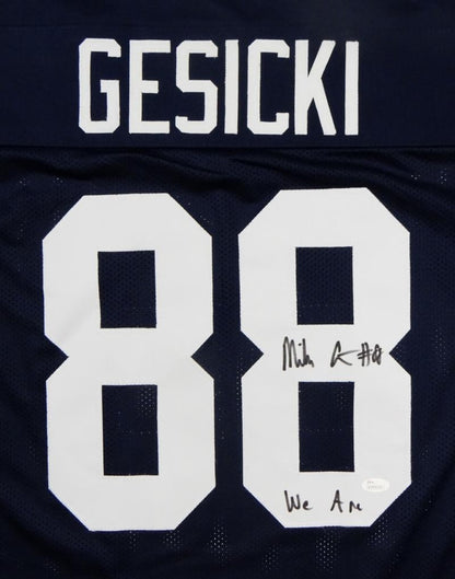 Mike Gesicki Signed Navy Custom Jersey "We Are" Inscription JSA