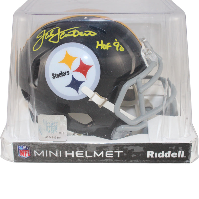 Jack Lambert Signed Pittsburgh Steelers Throwback Mini Helmet (HOF)