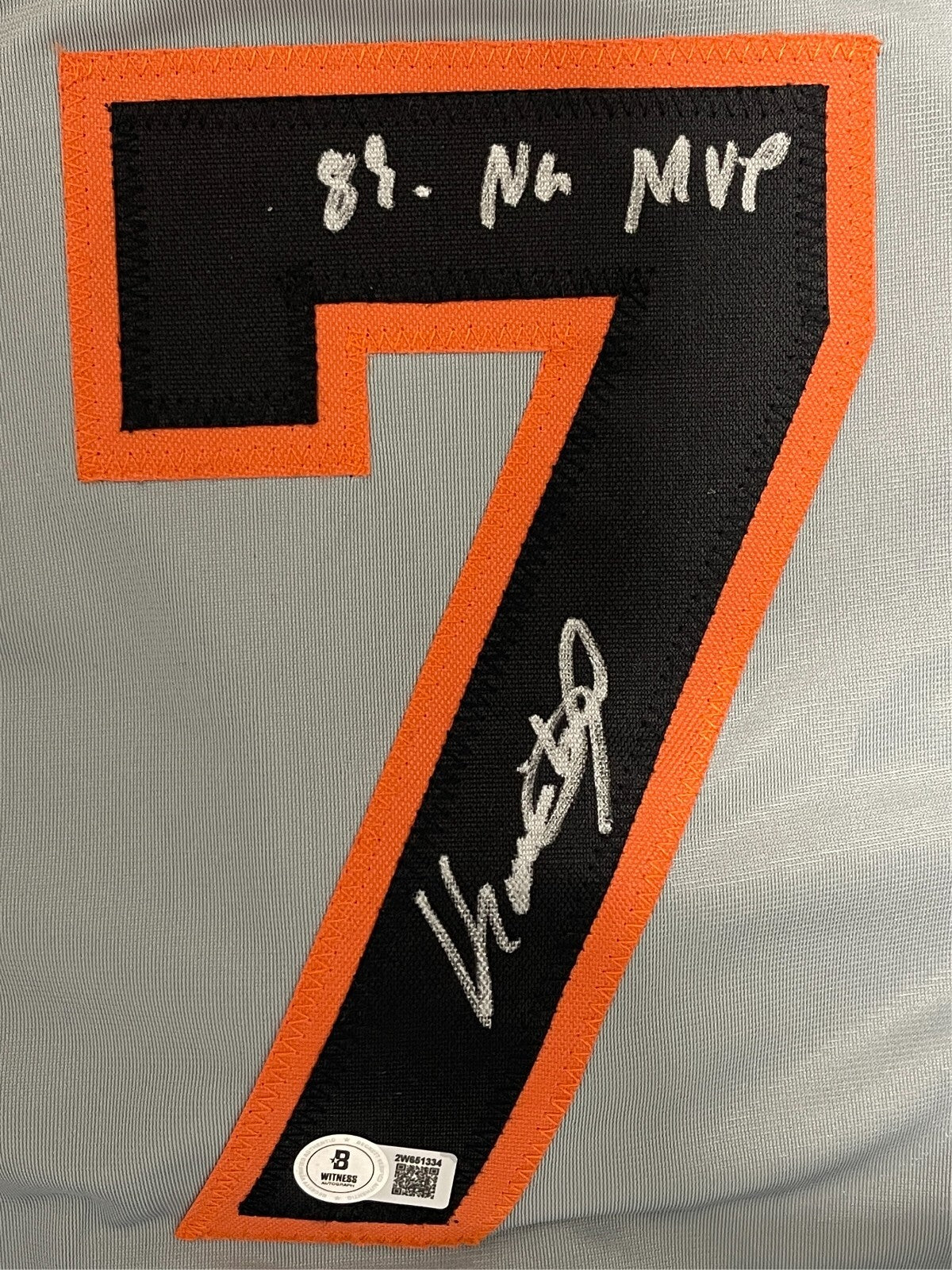 Kevin Mitchell Signed San Francisco Giants Custom Jersey - 89 NL MVP BAS