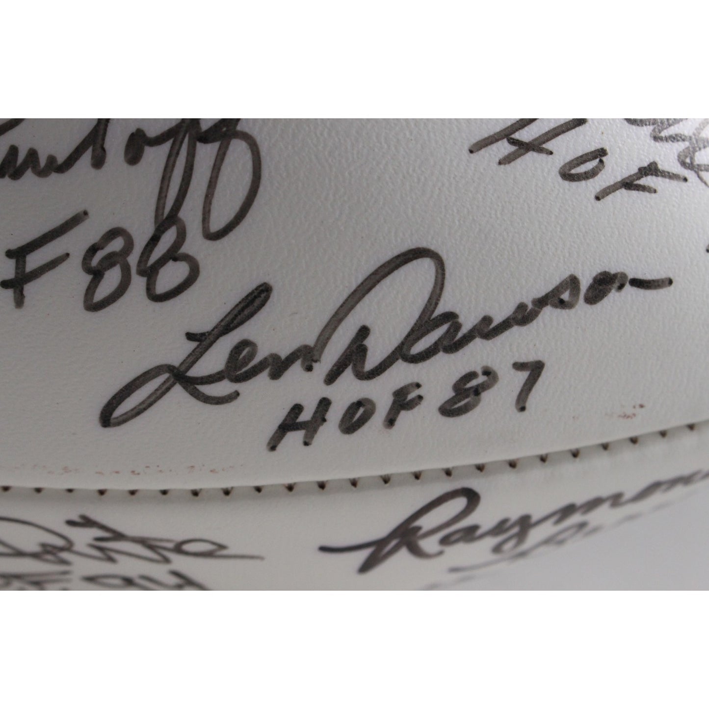 Butkus, Dorsett & More Multi-Signed NFL Hall of Fame Logo Football