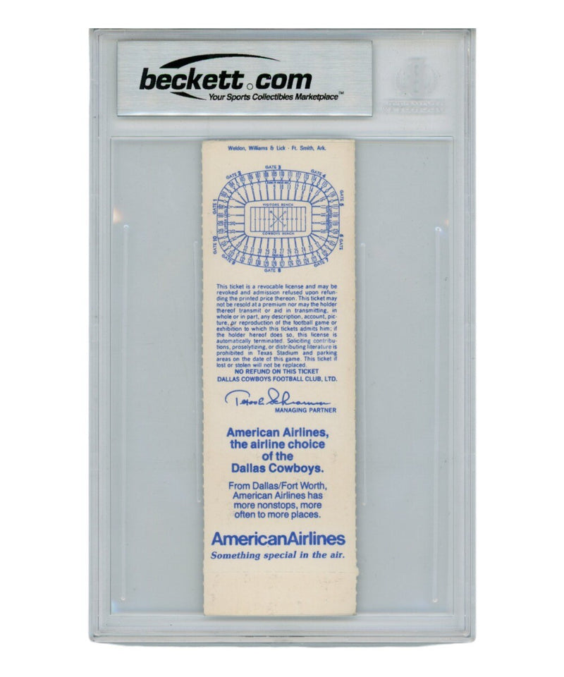 Randy White Signed Dallas Cowboys 12/14/86 Ticket Stub (HOF Inscribed)