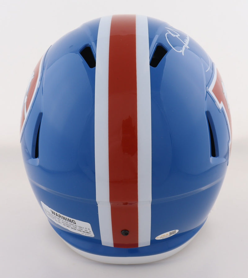 Karl Mecklenburg Signed Denver Broncos Throwback Replica Helmet