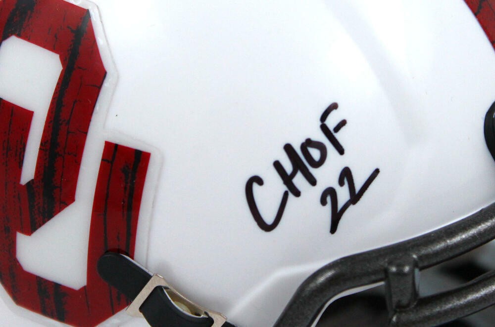 Roy Williams Signed Oklahoma Sooners Bring the Wood Speed Mini Helmet