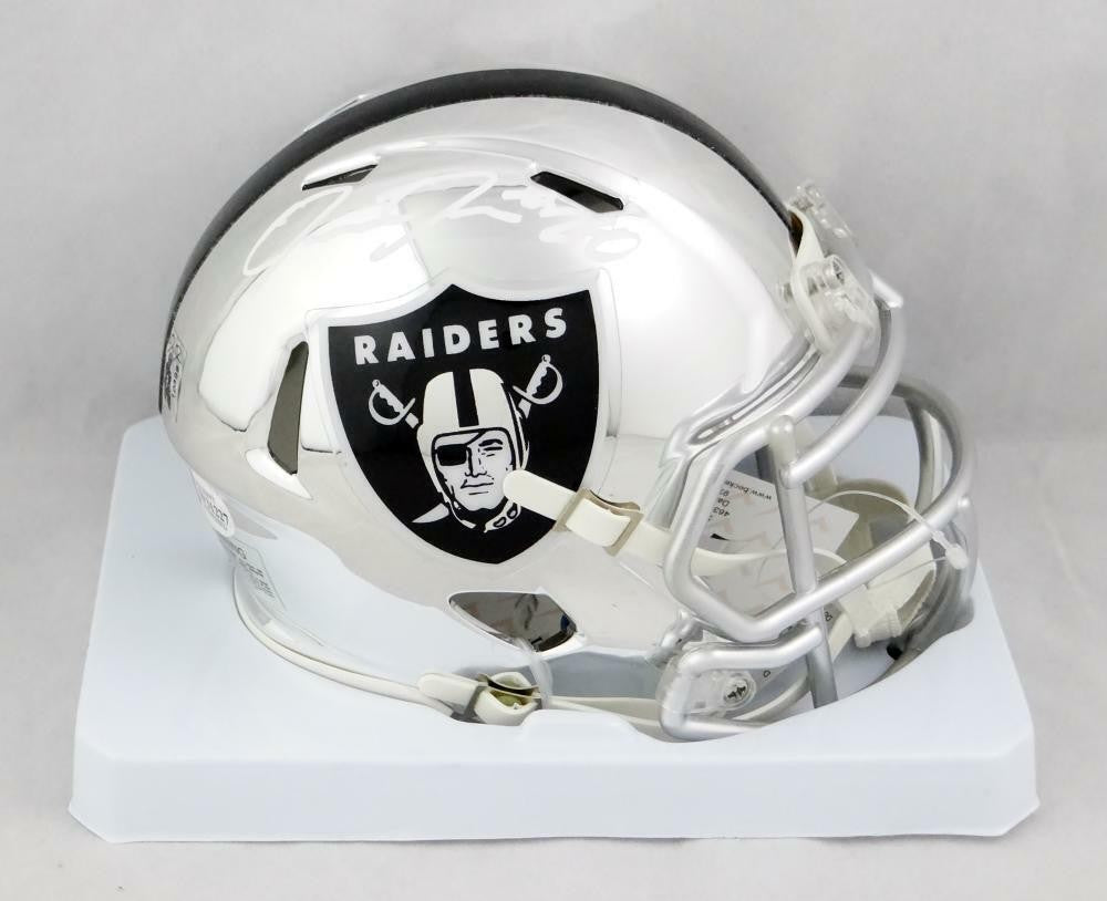 Josh Jacobs Signed Oakland Raiders Chrome Mini Helmet