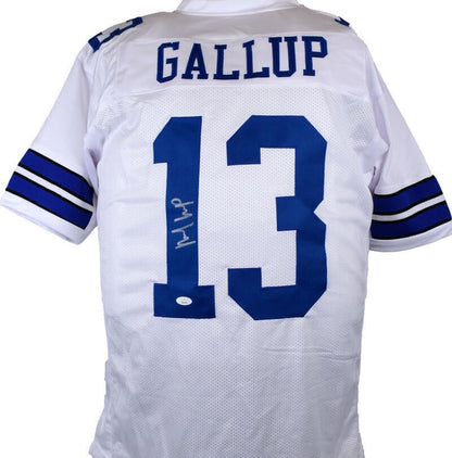 Michael Gallup Autographed White Custom Jersey