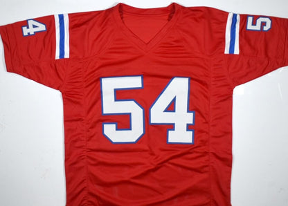 Tedy Bruschi Autographed New England Patriots Red Custom Jersey