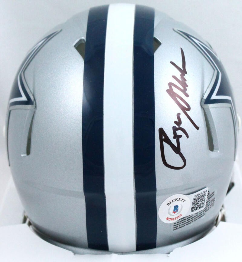 Roger Staubach Signed Dallas Cowboys Speed Mini Helmet - Black