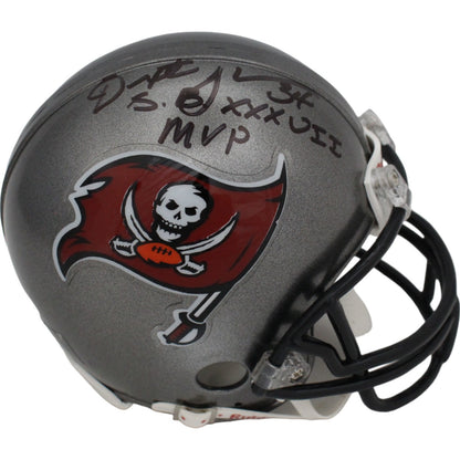 Dexter Jackson Signed Tampa Bay Buccaneers Throwback Mini Helmet (MVP Insc)