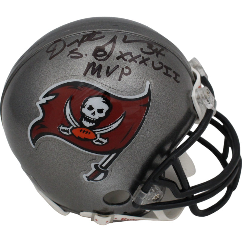 Dexter Jackson Signed Tampa Bay Buccaneers Throwback Mini Helmet (MVP Insc)