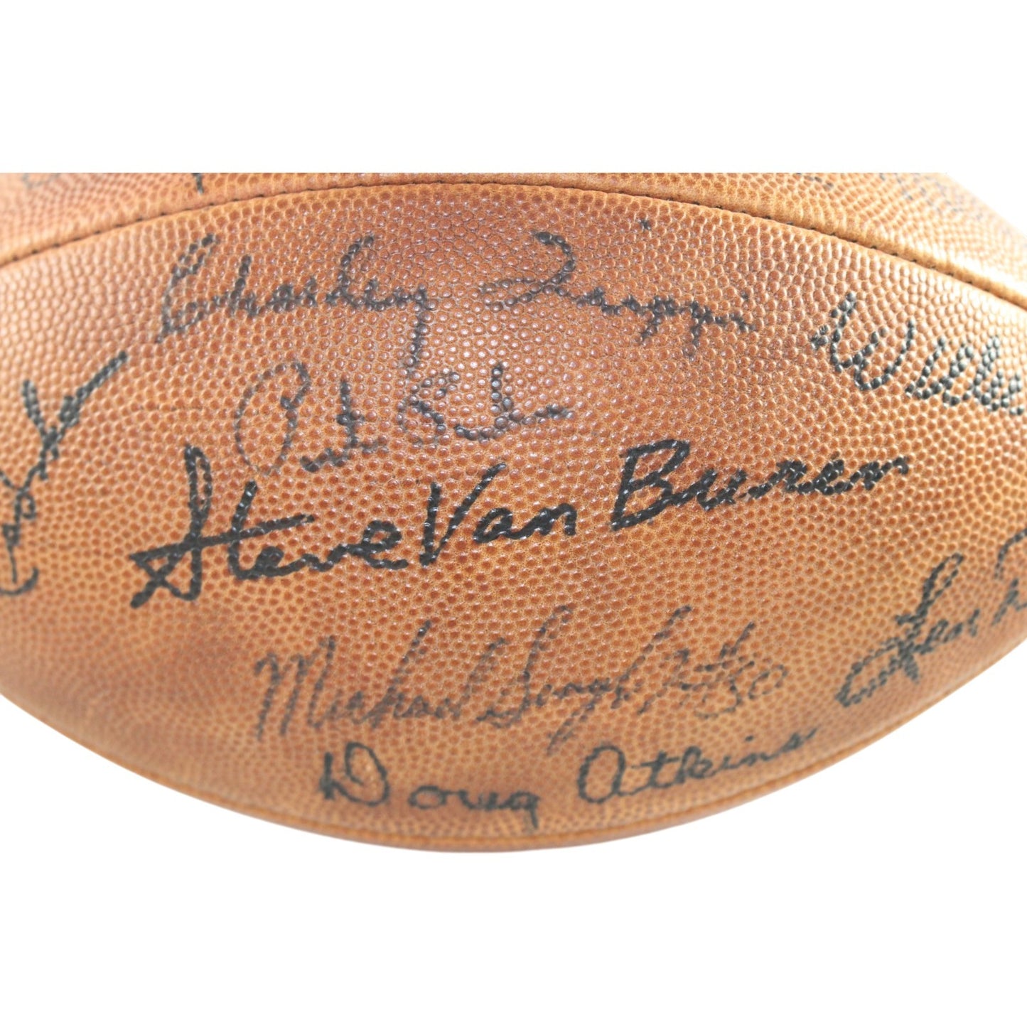 Dawson, Csonka & Van Buren Multi-Signed Wilson Rozelle NFL Football