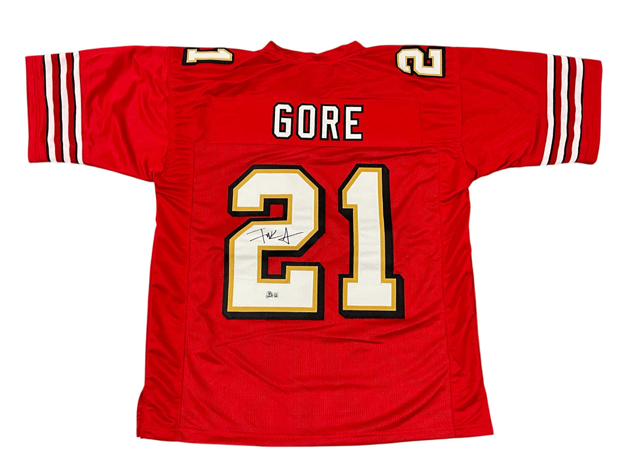 Frank Gore Signed San Francisco 49ers Custom Football Jersey (BAS COA)