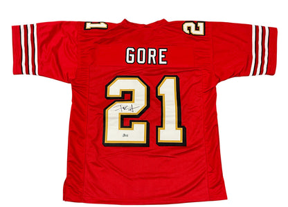 Frank Gore Signed San Francisco 49ers Custom Football Jersey (BAS COA)