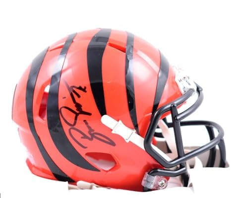 Boomer Esiason Signed Cincinnati Bengals Black Speed Mini Helmet