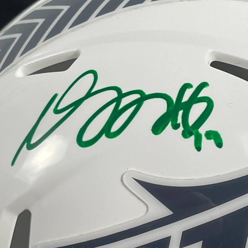 Davante Adams Signed New York Jets 2024 Salute to Service Mini Helmet BAS