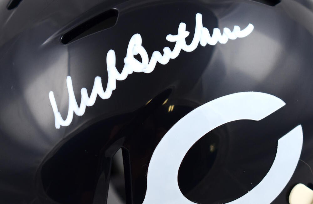 Dick Butkus Signed Chicago Bears 1962-1973 Throwback Speed Mini Helmet