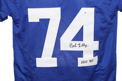 Bob Lilly Autographed Dallas Cowboys Custom Jersey (HOF Inscription)