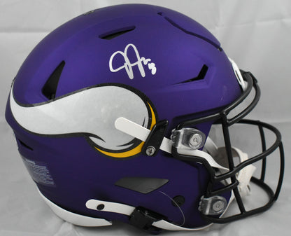 Justin Jefferson Autographed Minnesota Vikings Full Size SpeedFlex Helmet