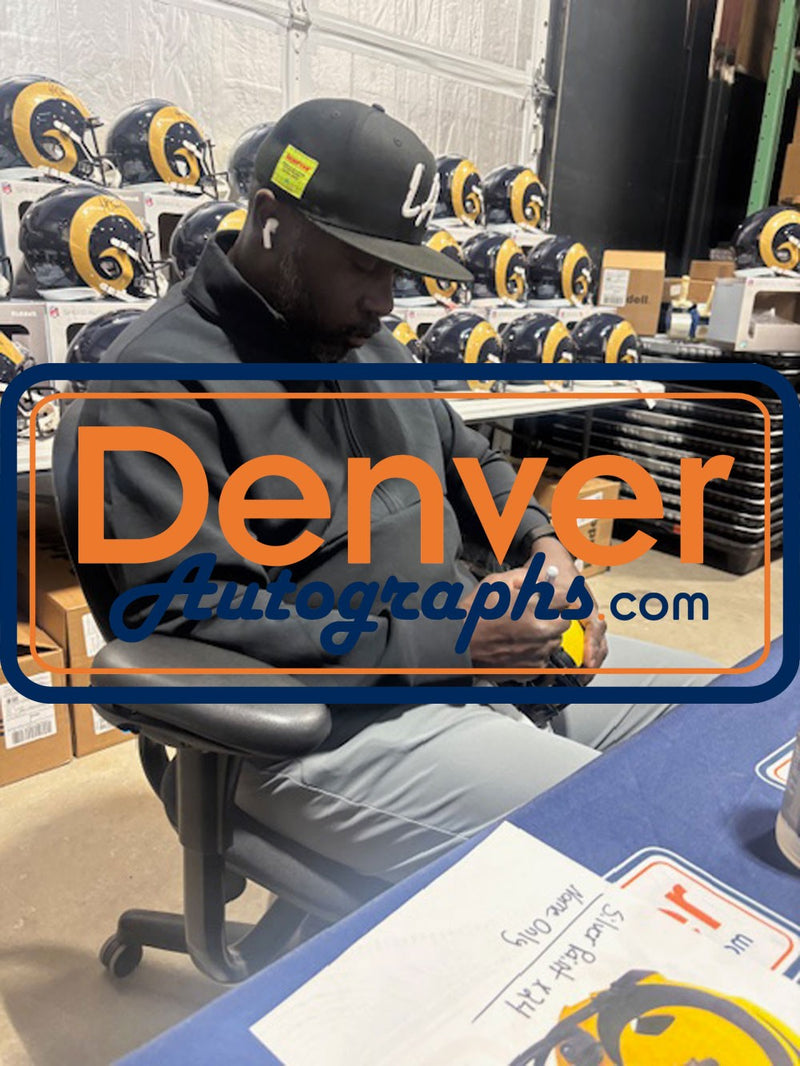 Marshall Faulk Los Angeles Rams Autographed Rave Mini Helmet