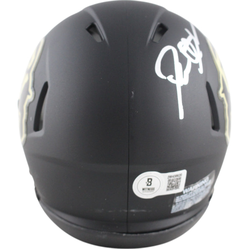 Deion Sanders Signed Colorado Buffaloes Black Speed Mini Helmet Beckett
