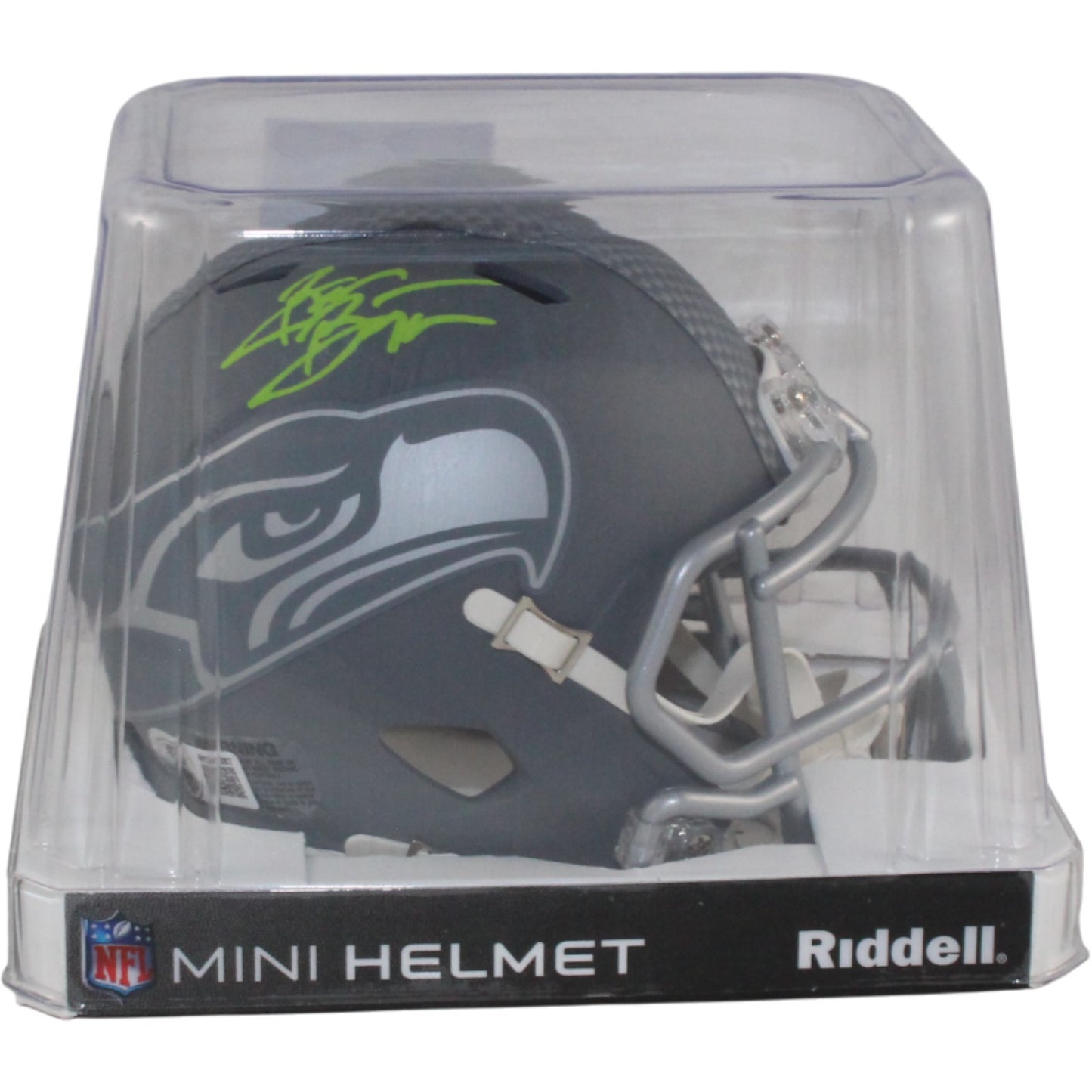 Brian Bosworth Seattle Seahawks Signed Slate Mini Helmet (Beckett)