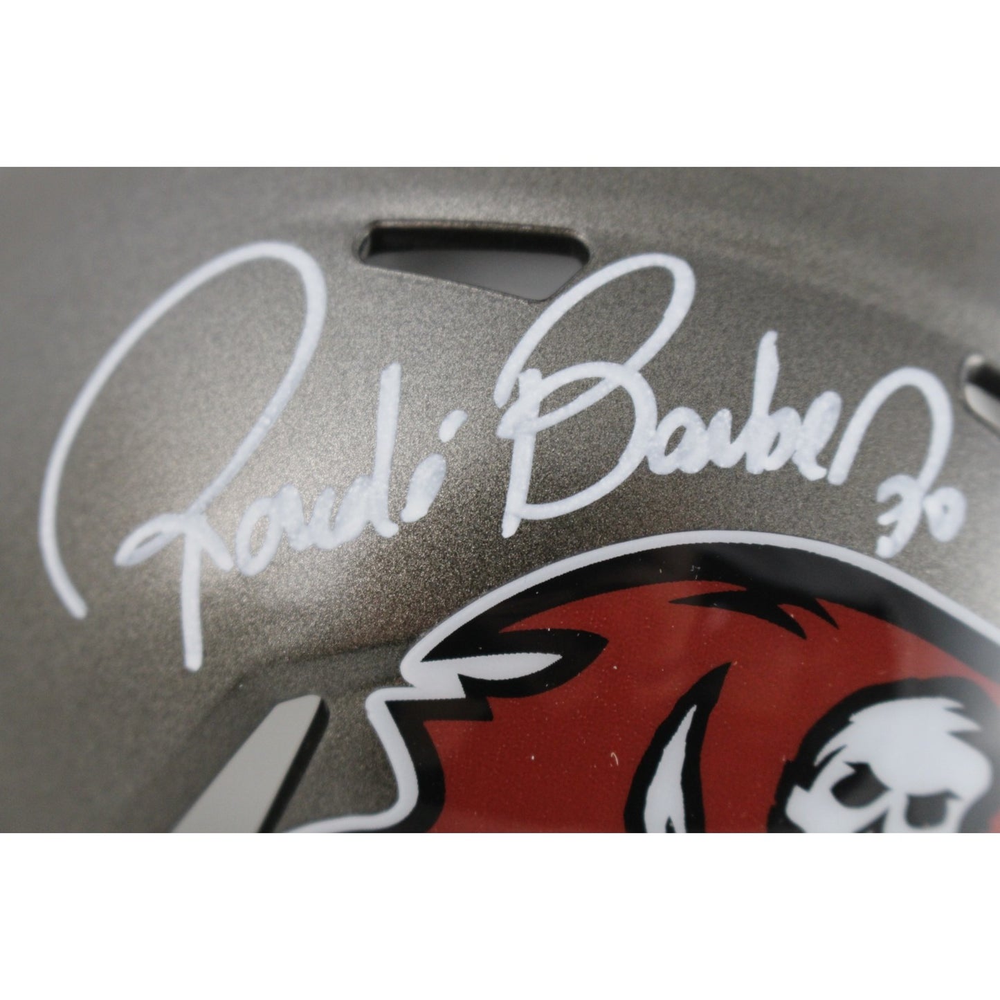 Ronde Barber Autographed Tampa Bay Buccaneers Throwback Mini Helmet