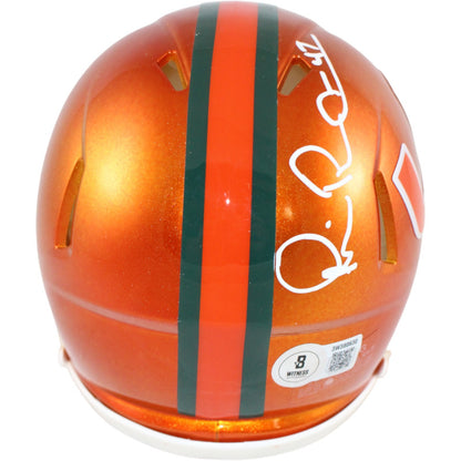 Michael Irvin Autographed Miami Hurricanes Flash Mini Helmet