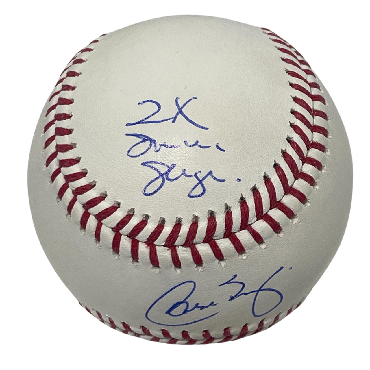 Carlos Baerga Signed ROMLB Baseball with 2 Inscriptions