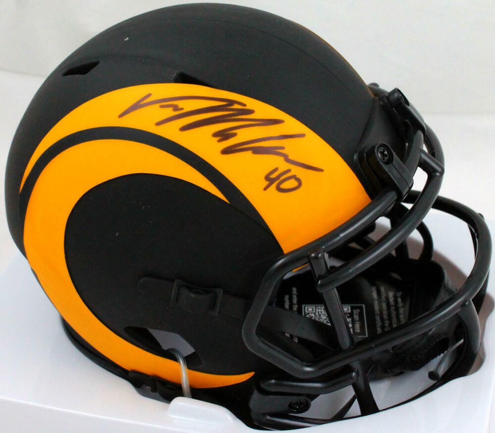 Von Miller Autographed Los Angeles Rams Eclipse Speed Mini Helmet
