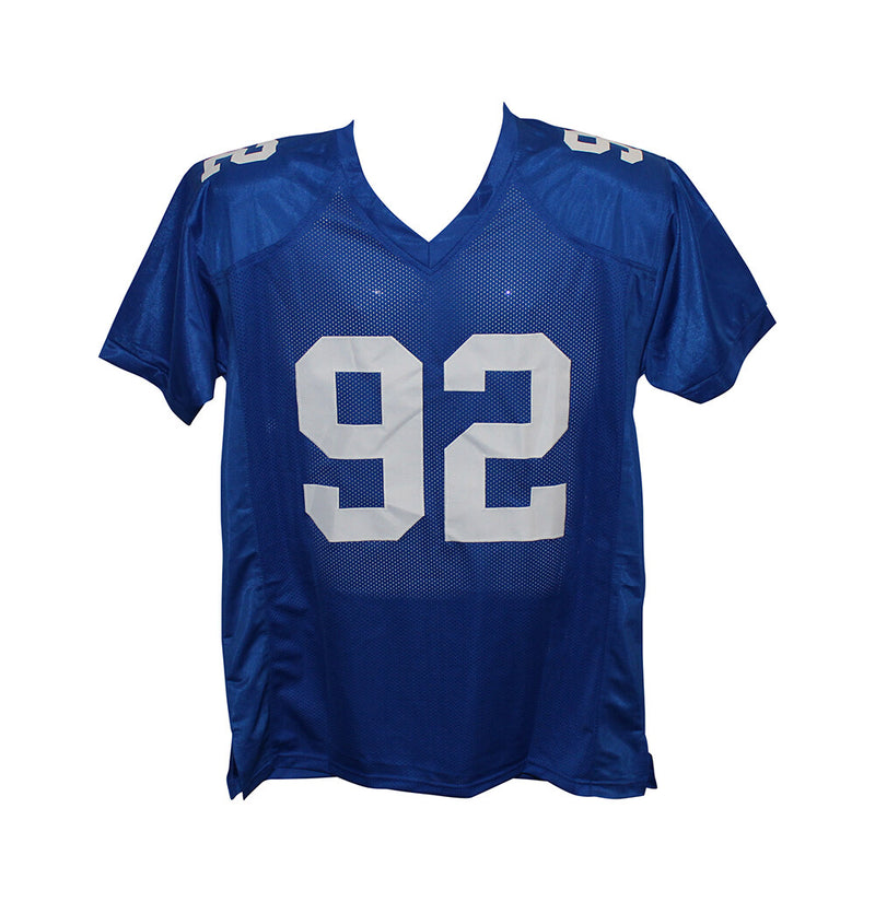 Michael Strahan Signed New York Giants Custom Blue Jersey (Beckett)