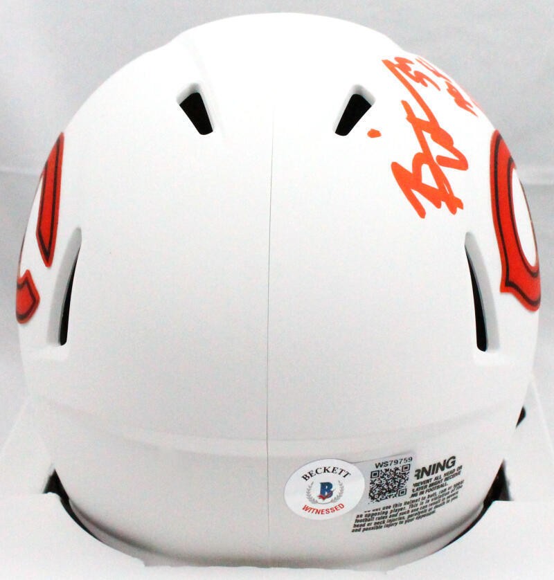 Brian Urlacher Signed Chicago Bears Lunar Speed Mini Helmet (HOF Inscription)