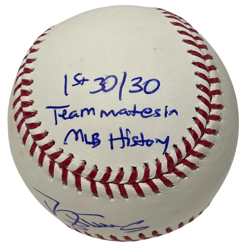Darryl Strawberry & Howard Johnson Signed New York Mets ROMLB Baseball