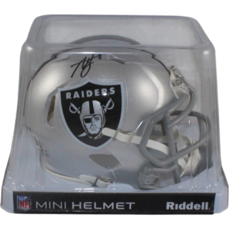 Ashton Jeanty Autographed Las Vegas Raiders Mini Helmet (BAS Witnessed)